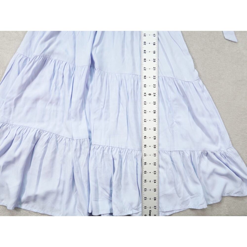 Fashion Womens Light Blue One Shoulder Tie Sundress Size M - Picture 7 of 11
